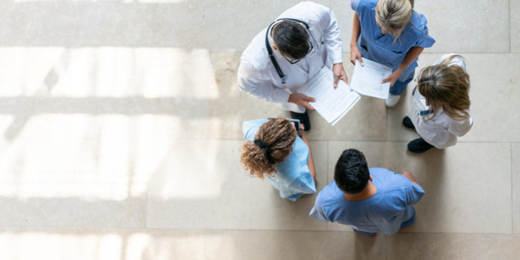 Healthcare professionals during a meeting at the hospital