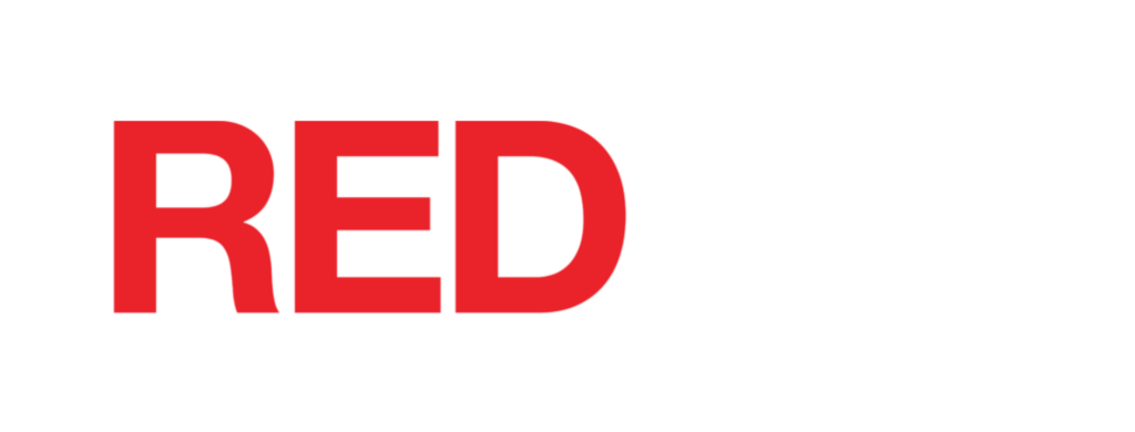 red and white logo for RED2023 labor summit